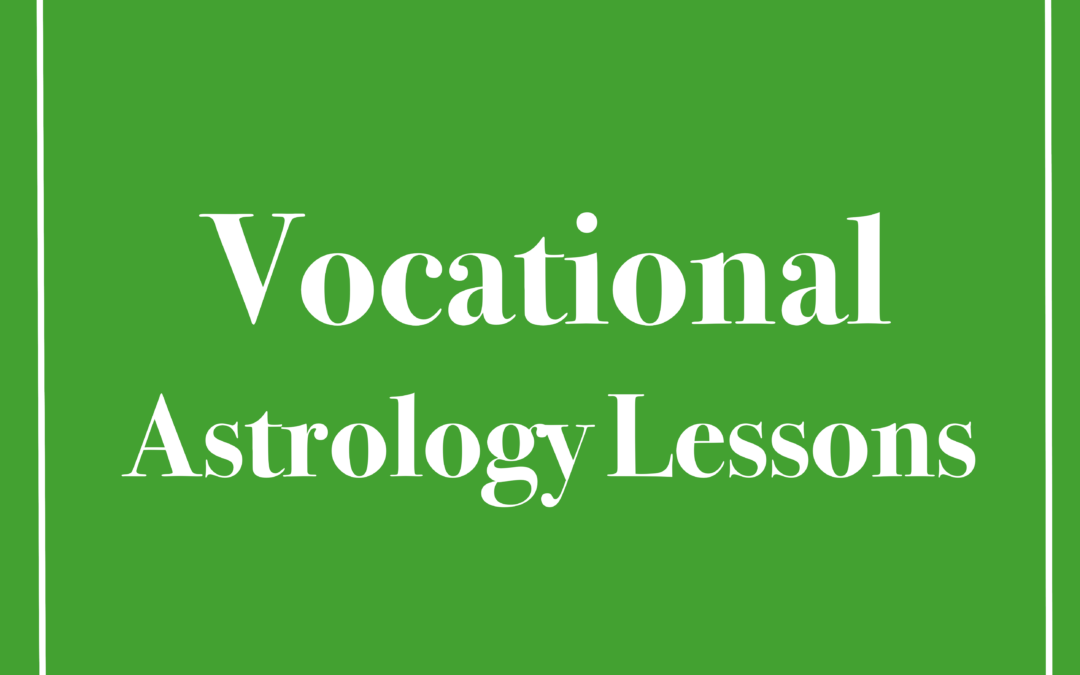 Vocational Astrology Lessons